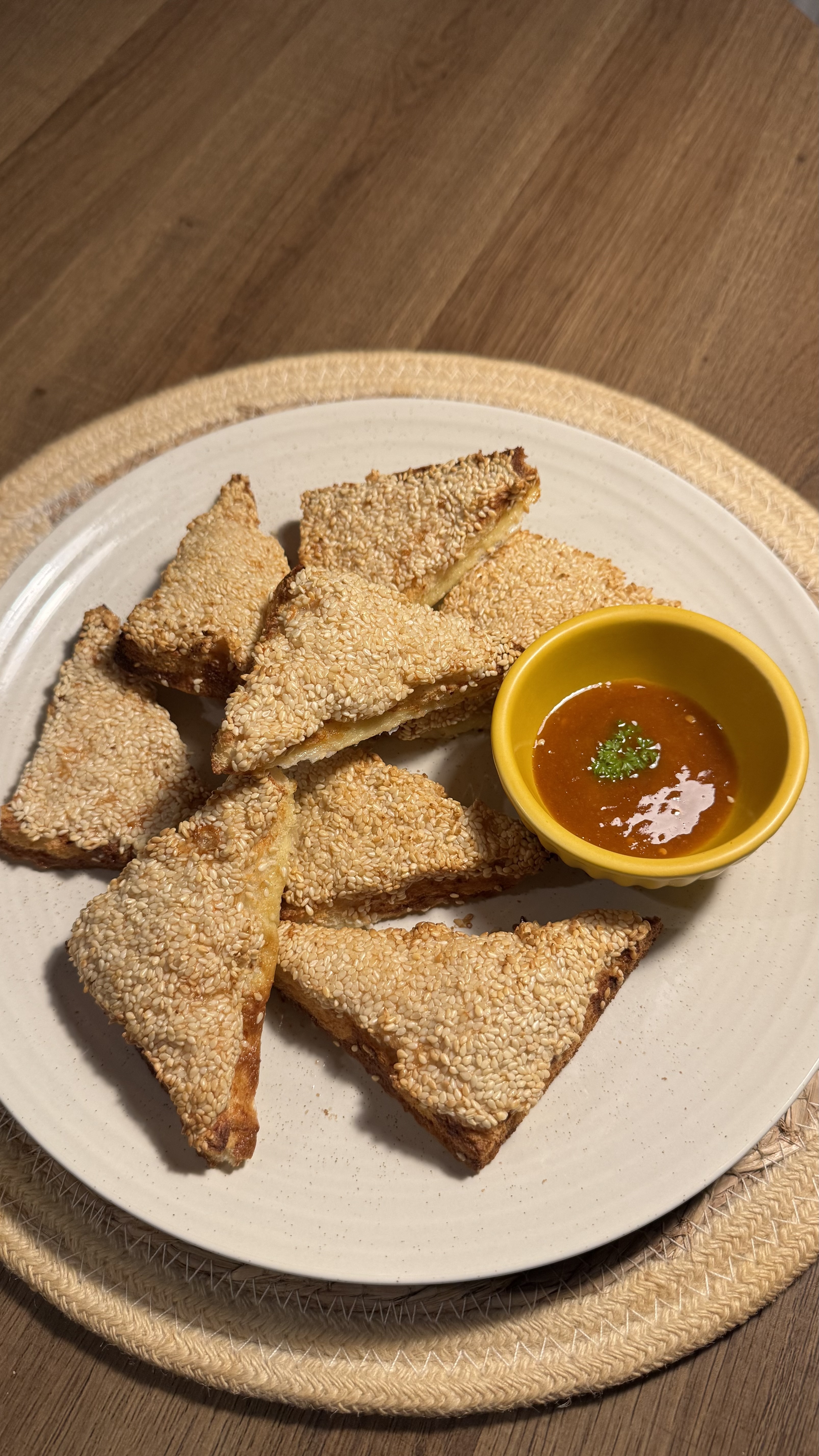 Air Fryer Sesame Prawn Toast (Healthier Dim Sum)